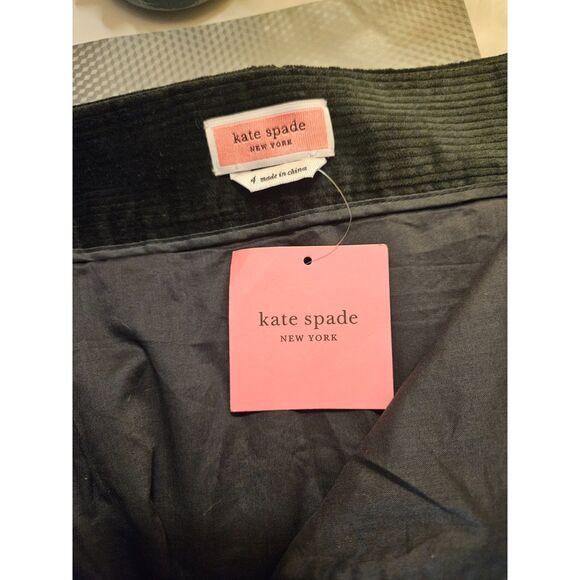 NWT Kate Spade Modern Cord Mini Skirt in Green Spruce - 4 - Picture 5 of 6
